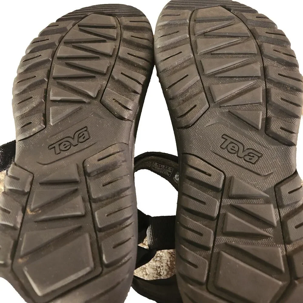 Teva Mens Sandals Size 14 Black Adjustable Strap 1019234 Slip On Outdoor Shoes